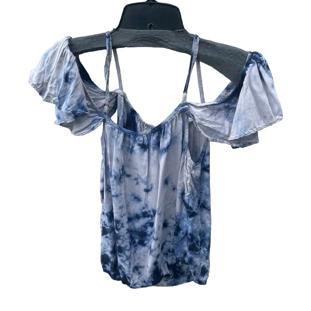 American‎ Eagle blue gray Tie Dye Off Shoulder with Straps